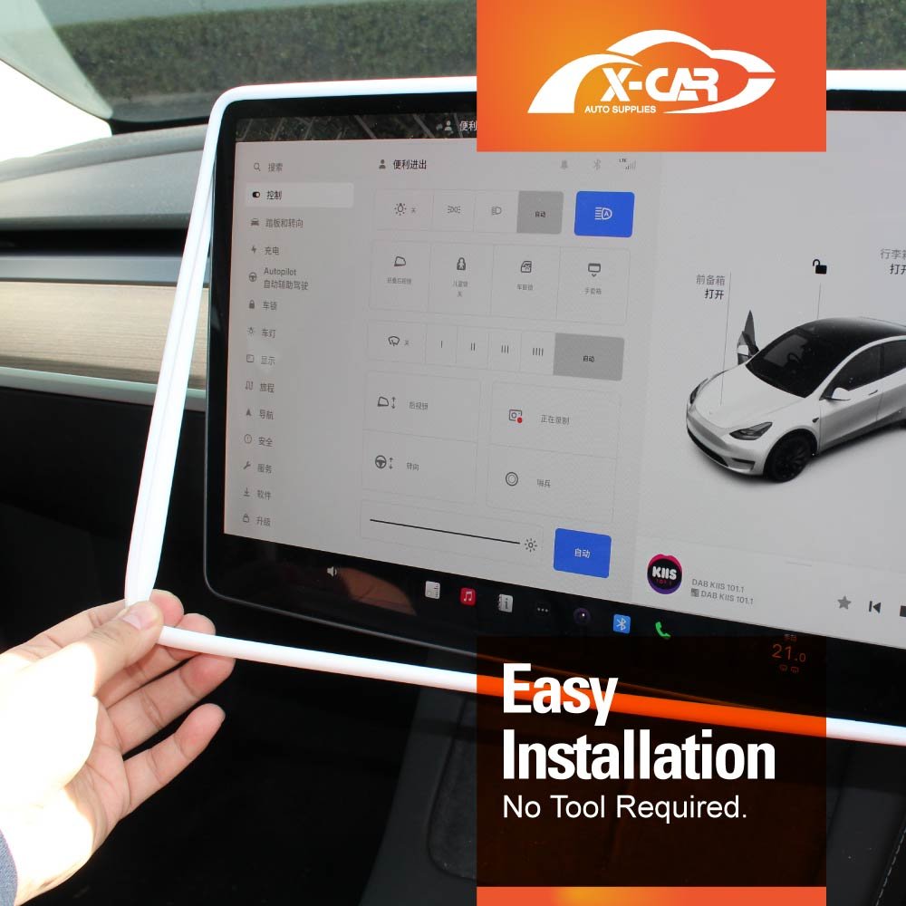 Tesla Model Y Juniper Screen Protector Rearview Mirror Frame Protection Silicone Cover 2025-Onwards - Image 8