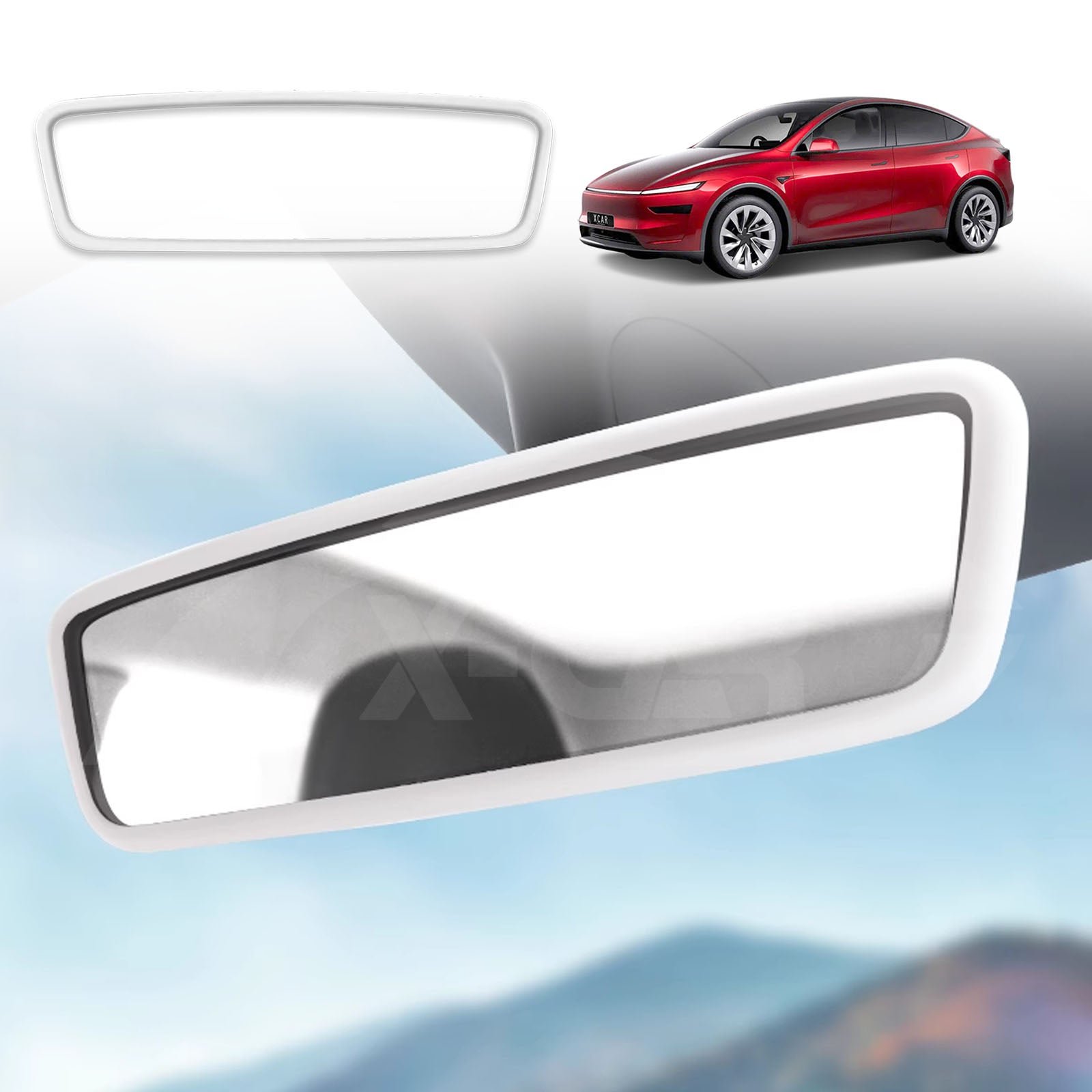 Tesla Model Y Juniper Screen Protector Rearview Mirror Frame Protection Silicone Cover 2025-Onwards - Image 3