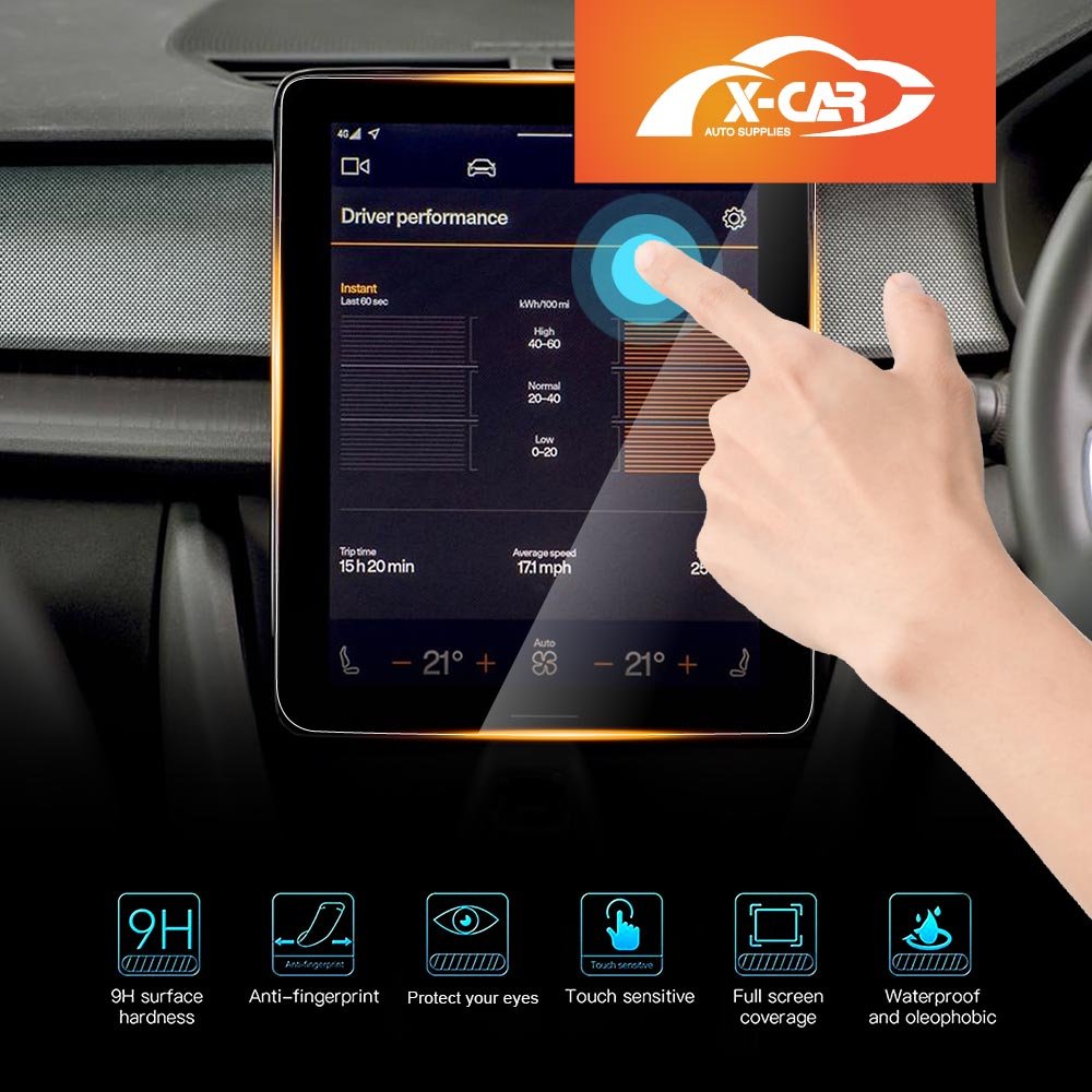 Polestar 2 2021-2025 Tempered Glass Dash Screen Center Console Screen Protector - Image 6