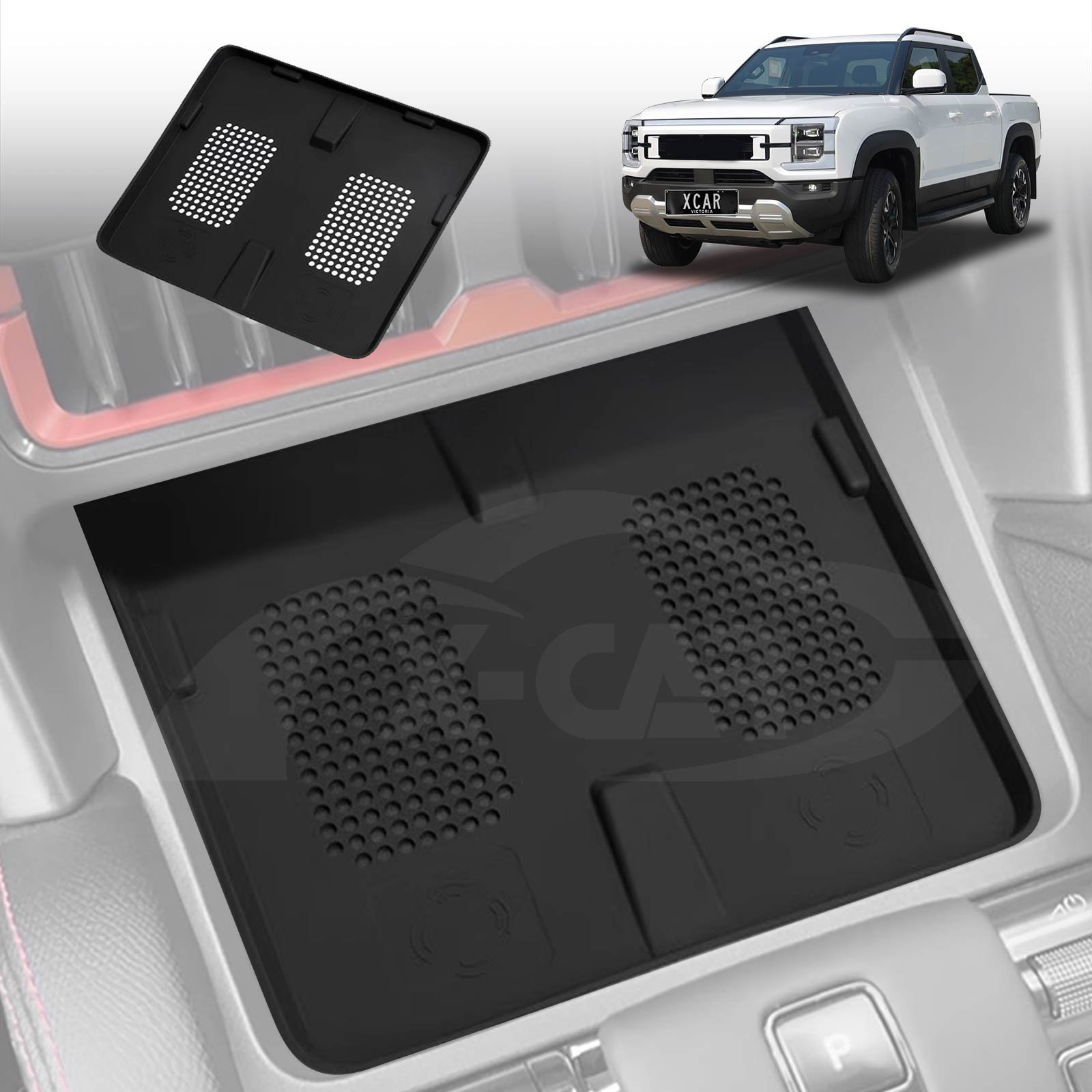 Center Console Organizer for BYD Shark 6 2024-Onwards Armrest Storage Tray Charging Mat Cup Holder Interior Accessories - Image 9