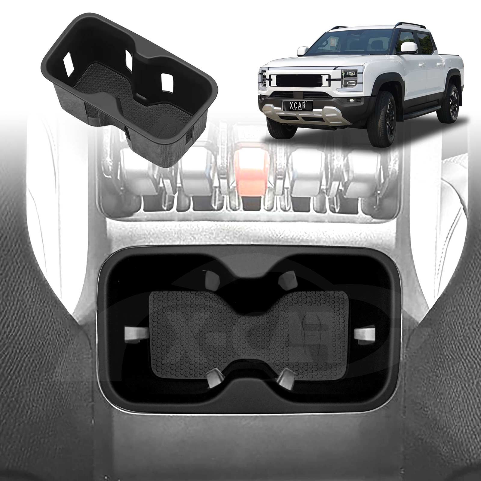 Center Console Organizer for BYD Shark 6 2024-Onwards Armrest Storage Tray Charging Mat Cup Holder Interior Accessories - Image 17