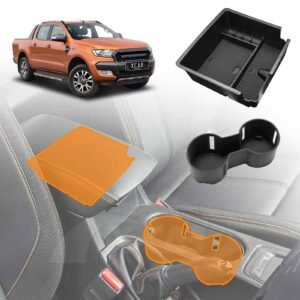 Organizer Tray for Ford Ranger Dual Cab 2011-2022 Armrest Centre Console Storage Box Cup Holder