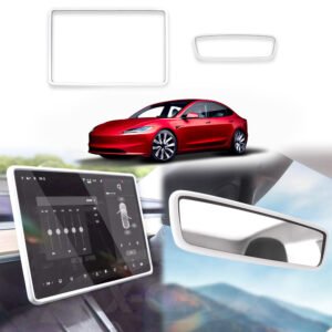 Tesla Model 3 Highland Screen Protector Rearview Mirror Frame Protection Silicone Cover 2023-2025