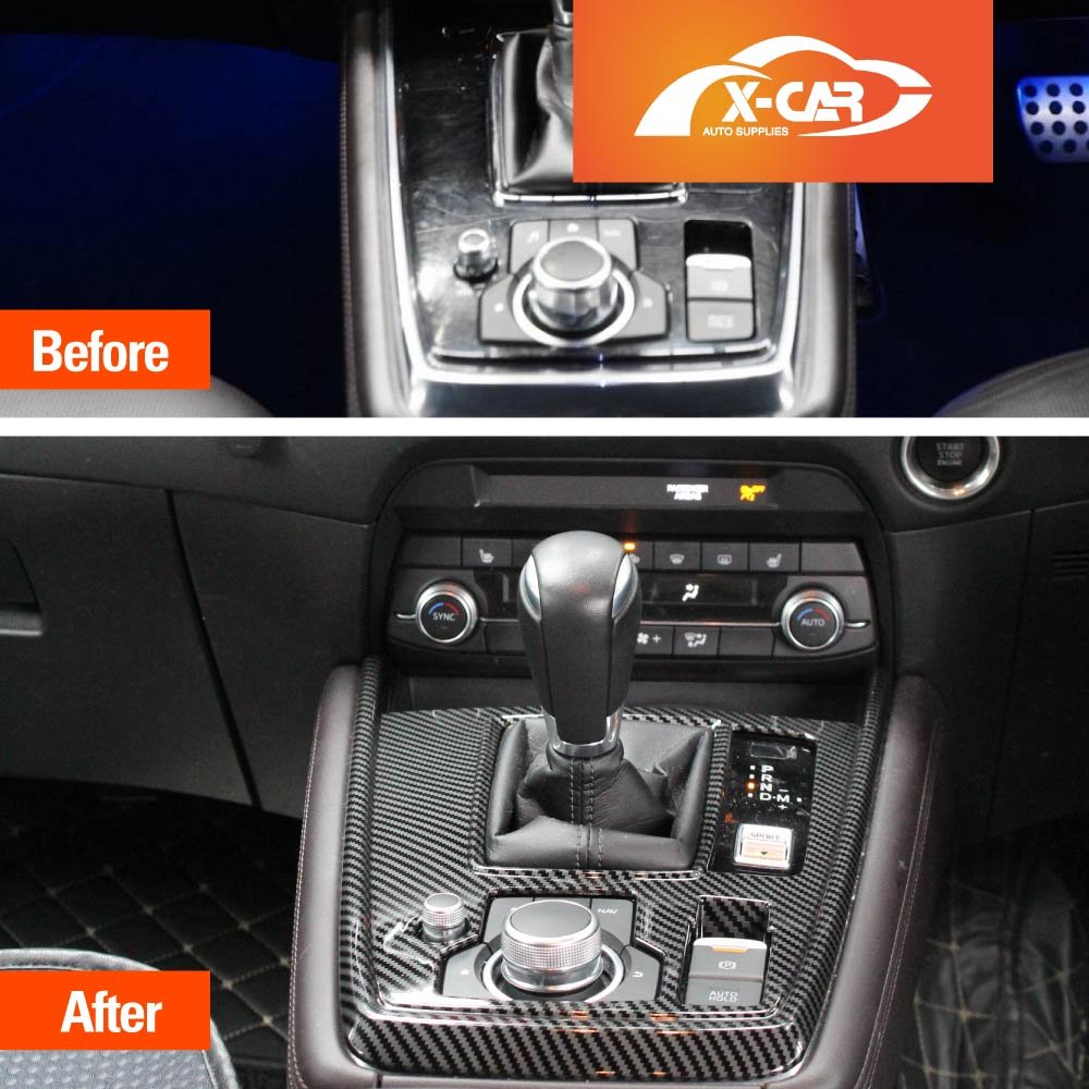 Gear Box Shifter Frame for Mazda CX-8 CX8 2018-2024 Carbon Fibre Style - Image 5