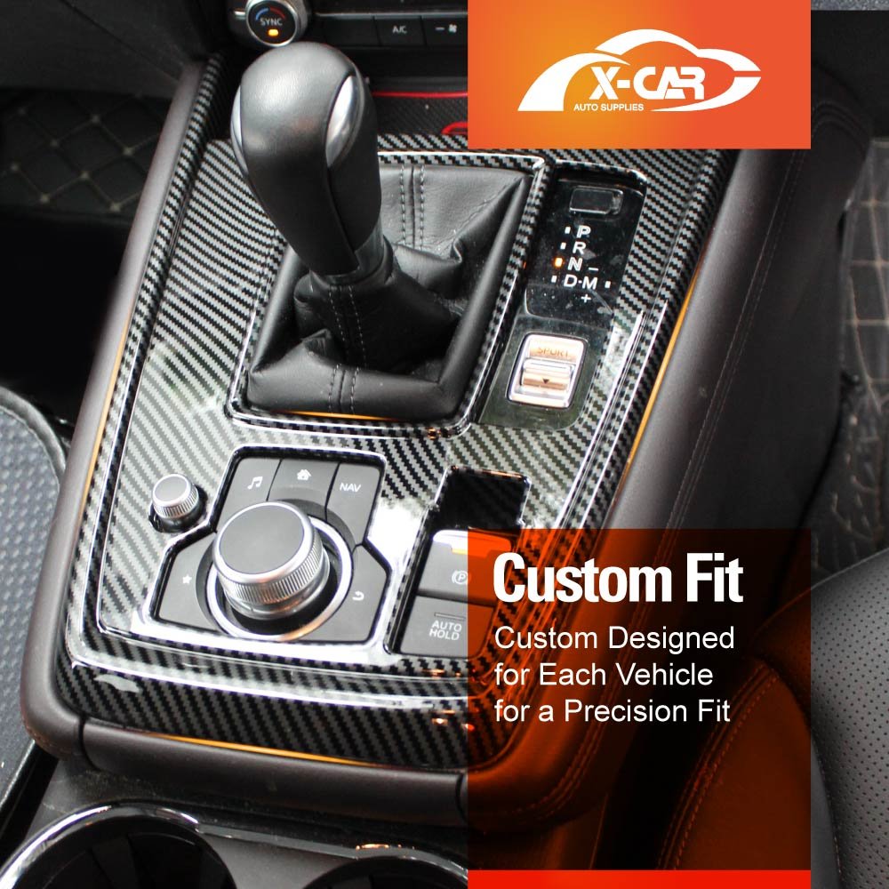 Gear Box Shifter Frame for Mazda CX-8 CX8 2018-2024 Carbon Fibre Style - Image 3