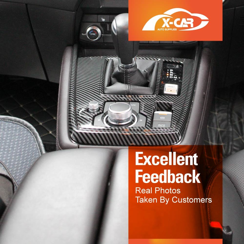 Gear Box Shifter Frame for Mazda CX-8 CX8 2018-2024 Carbon Fibre Style - Image 4