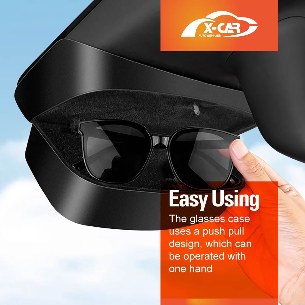 Tesla Model 3 Sun glasses Holder Car Glasses Case Box Flocking Lining Organizer - Image 6