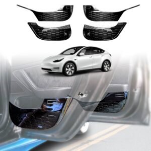 Steel Car Door Protector Cover Panel Guard For Tesla Model Y 2022-2025