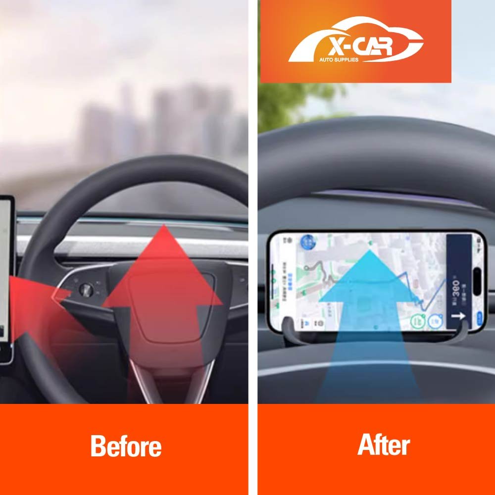 Tesla Model 3 Highland Silicone Phone Holder Steering Wheel Mobile Mount 2023-2025 - Image 3