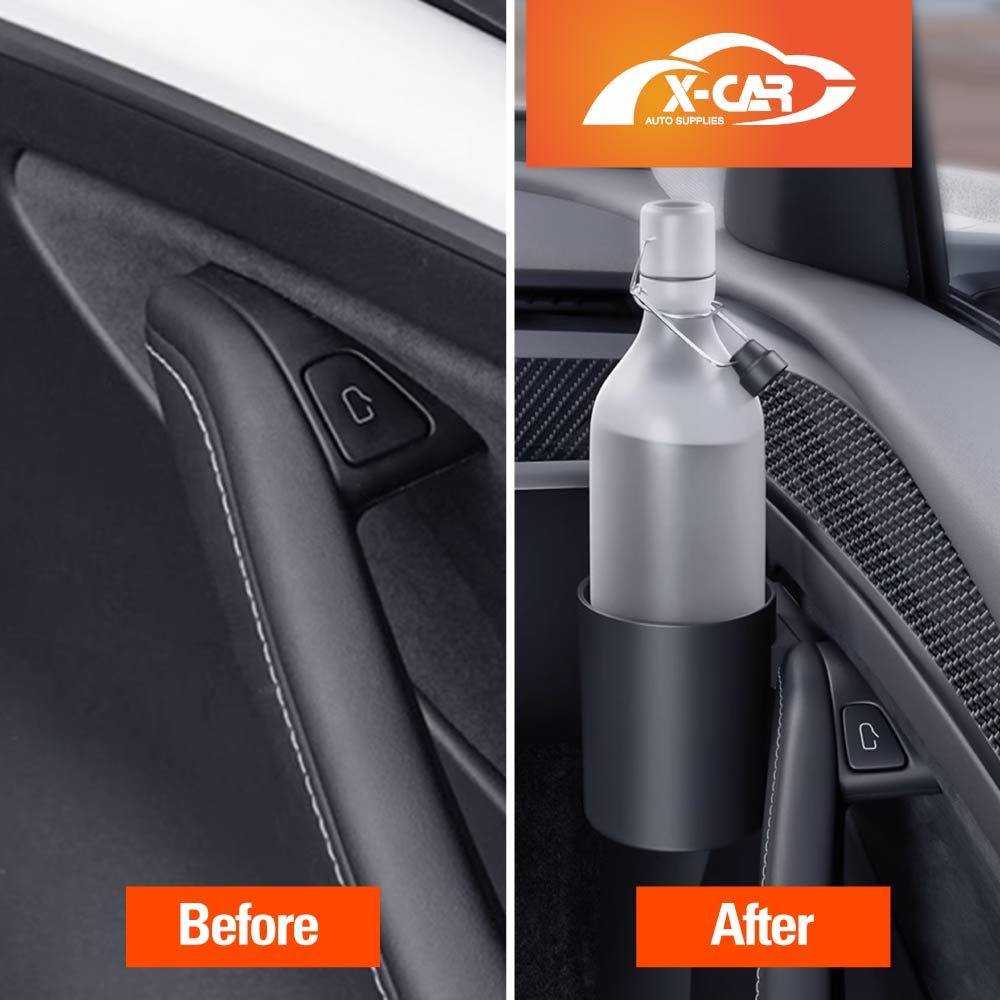 Interior Door Mount Car Cup Holder Rack for Tesla Model 3 Highland 2023-2025 Set of 2 - Image 8