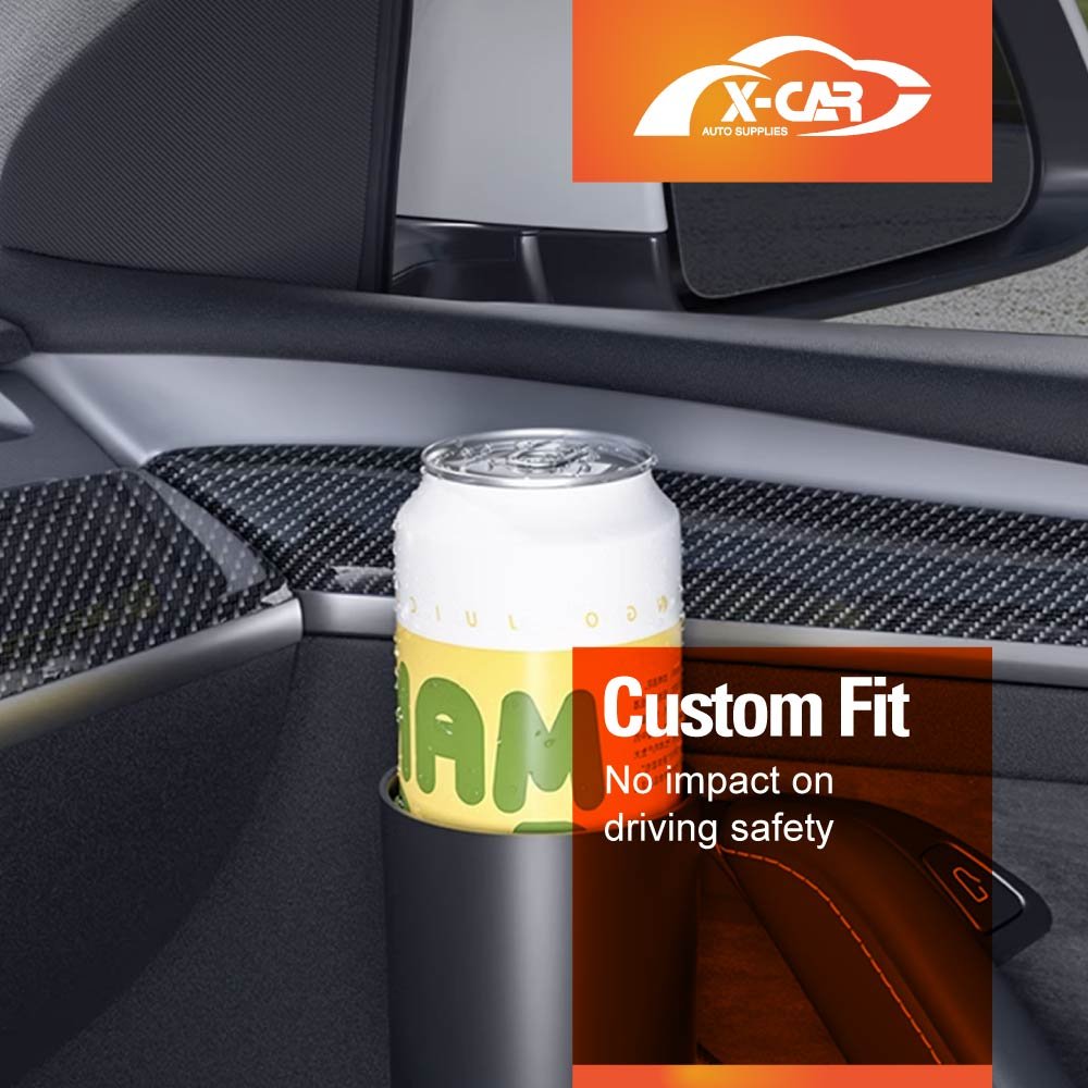 Interior Door Mount Car Cup Holder Rack for Tesla Model 3 Highland 2023-2025 Set of 2 - Image 2