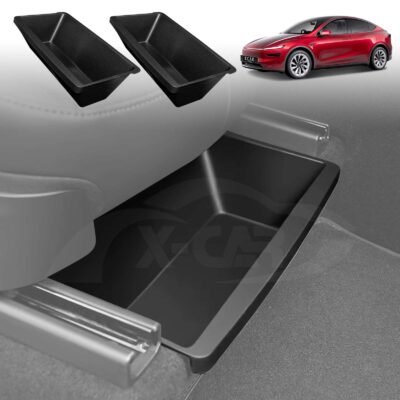 Car Under Seat Storage Box for Tesla Model Y Juniper 2025-Onwards Front Seats Organizer Tray