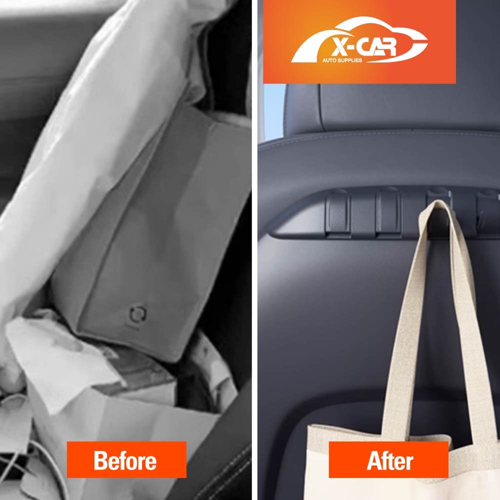 Front Seat Back Holder Car Headrest Hooks for Tesla Model Y 2021-2025 Set of 2 - Image 3