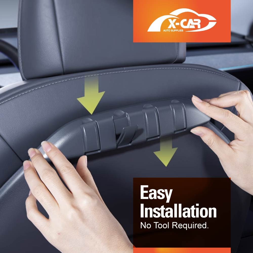 Front Seat Back Holder Car Headrest Hooks for Tesla Model Y 2021-2025 Set of 2 - Image 4