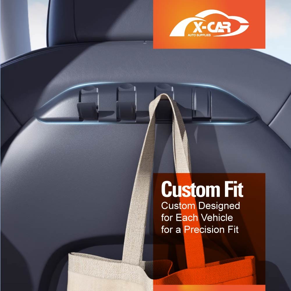 Front Seat Back Holder Car Headrest Hooks for Tesla Model Y 2021-2025 Set of 2 - Image 2